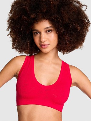 Pink Bralettes & Bra Tops Seamless Dekolteli Bralet - Biber Kırmızısı