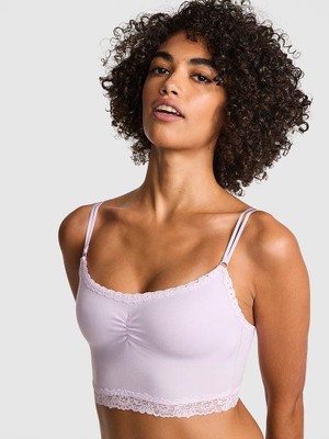 Pink Bralettes & Bra Tops Pamuklu  Hafif Dolgu Destekli  Bralet - Mor Fısıltı