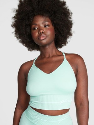 Pink Seamless Longline Sporcu Sütyeni - (Tek Renk)