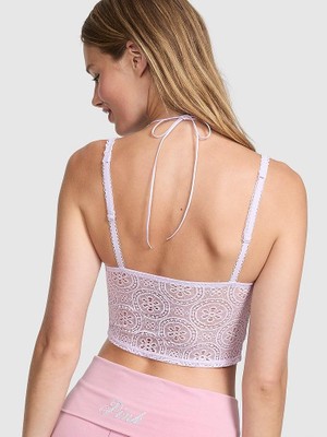 Pink Bralettes & Bra Tops Wink Fistolu Dantelli Desteksiz Bralet - Mor Fısıltı