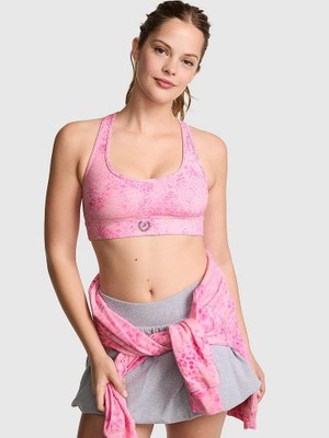 Pink Relay Racerback Sporcu Sütyeni - Pembe Leoparlı
