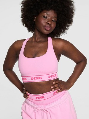Pink Seamless Çift Yönlü Sporcu Sütyeni - (Tek Renk)
