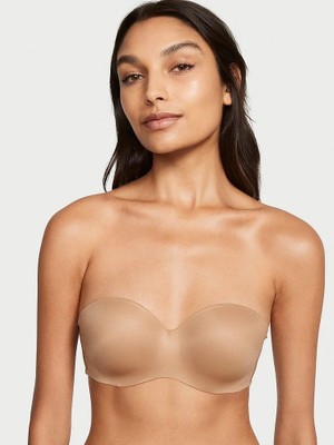 Body By Victoria Hafif Dolgu Destekli Pürüzsüz Straplez Sütyen - Bej