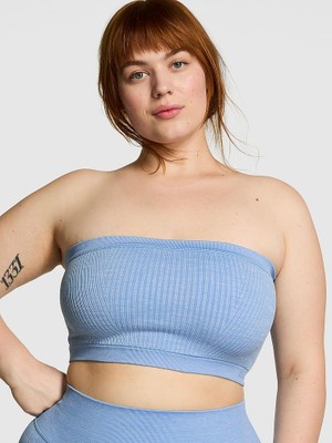 Pink Seamless Straplez Spor Bralet - Jean Mavisi