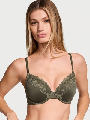 Body By Victoria Perfect Shape Dantelli Push-Up Sütyen - Haki