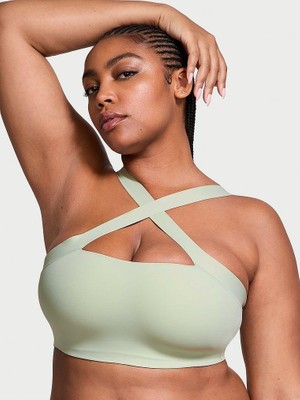 Victoria's Secret Yeni Stil! Vs Elevate Çapraz Askılı Bandeau Sporcu Sütyeni - (Tek Renk)
