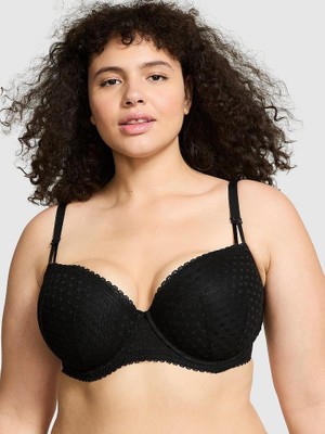 Pink Wink Push-Up Balkonet Sütyen - Saf Siyah