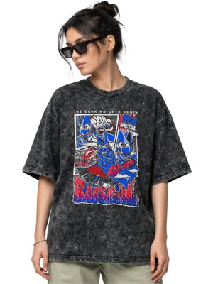 Sevbano Babymetal Rock Metal Müzik Grubu Ön Baskılı Unisex Oversize Vintage Yıkamalı Tişört
