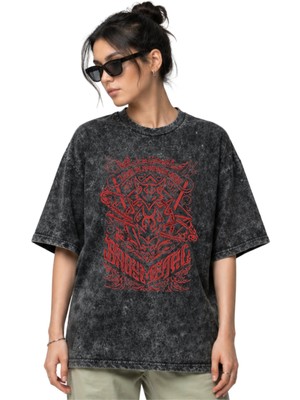 Sevbano Babymetal Rock Metal Müzik Grubu Ön Baskılı Unisex Oversize Eskitme Yıkamalı Tişört