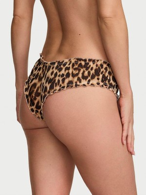Very Sexy Leopar Fırfırlı Cheeky Külot - (Tek Renk)