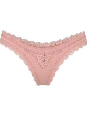 Dream Angels Dantelli Brazilian Külot - (Tek Renk)