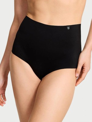 No-Show Lazer Kesim Modern Brief Külot - Siyah
