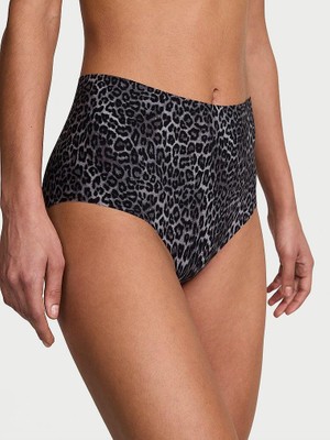 No-Show Lazer Kesim Brief Külot - Seksi Leopar