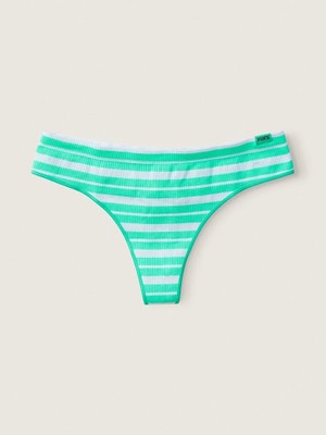 Pink Seamless Tanga - Buzlu Camgöbeği Çizgili