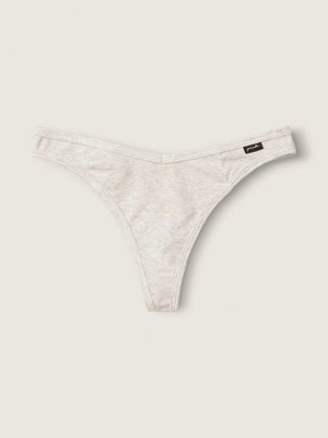 Pink Pamuklu Tanga Külot - Kırçıllı Buz Grisi