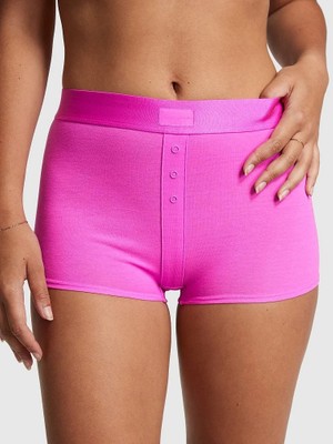Pink Yüksek Bel Shortie Külot - Pembe Erik