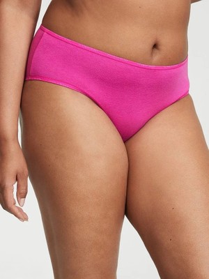 Victoria's Secret Mini Logolu Pamuklu Hiphugger Külot - Fuşya Çılgınlığı