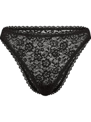 The Lacie Dantelli 90'lar Tarzı Külot - Siyah