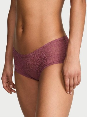 The Lacie Dantelli Düşük Bel Boyshort Külot - Sabah Gülü