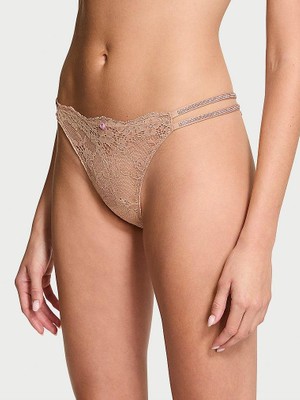 Dream Angels Twinkle Askılı Dantelli Brazilian Külot - Praline