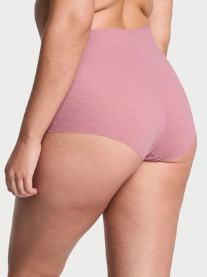 No-Show Lazer Kesim Modern Brief Külot - Nostaljik Pembe