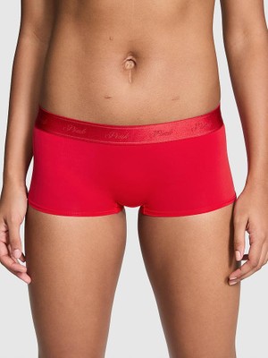 Pink Mikro Logolu Boyshort Külot - Kırmızı