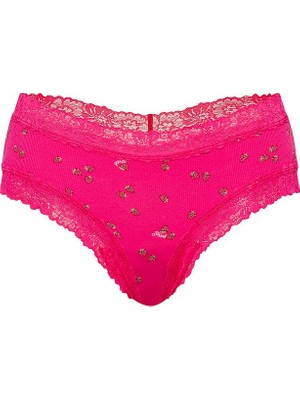Pink Wink Dantelli Cheeky Külot - Fuşya Pembe