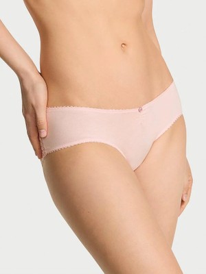 Victoria's Secret Esnek Pamuklu Kalp Dantelli Hiphugger Külot - Melek Pembesi