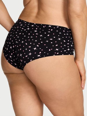 No-Show Lazer Kesim Cheeky Külot - Siyah/ışıltılı Taşlar