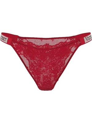 Very Sexy Işıltılı Askılı Brazilian Külot - Parlak Kırmızı