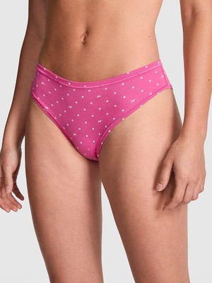 Pink Pamuklu Cheeky Külot - (Tek Renk)