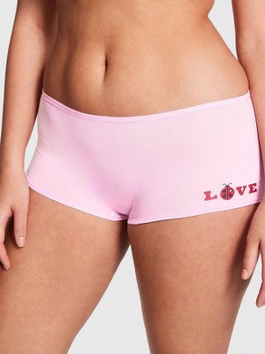 Pink Pamuklu Boyshort Külot - Açık Pembe