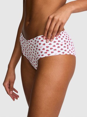 Pink Lazer Kesim Cheeky Külot - Beyaz Karpuzlu