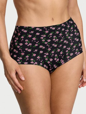 No-Show Lazer Kesim Modern Brief Külot - Siyah Güller