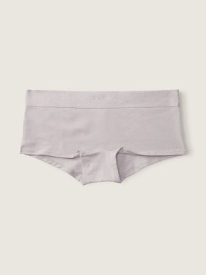 Pink Logo Boyshort Külot - Mor Sprey