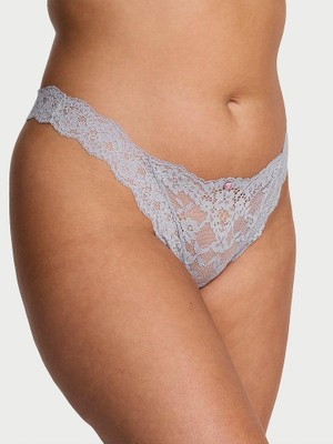 Dream Angels Dantelli Brazilian Külot - Işıltılı Gri