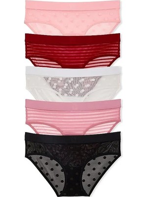 Victoria's Secret 5'li Hiphugger Külot - Çok Renkli