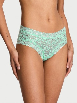 The Lacie Işıltılı Dantelli Cheeky Külot - Su Yeşili
