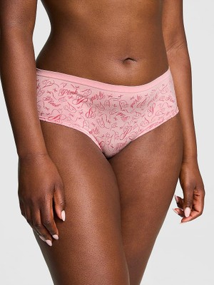 Pink Seamless Hiphugger Külot - Baskılı Pembe