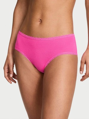 The Lacie Beli Dantelli Pamuklu Cheeky Külot - (Tek Renk)