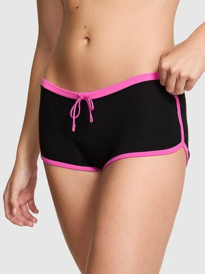 Pink Pamuklu Boyshort Külot - (Tek Renk)