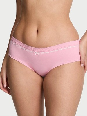 Seamless Seamless Kurdele Detaylı Hiphugger Külot - Soluk Pembe