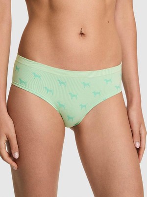 Pink Seamless Hiphugger Külot - Yeşil Köpek Baskılı