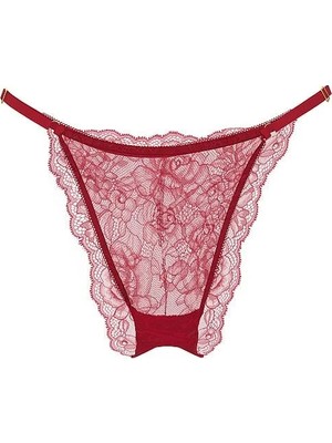 Very Sexy Gül Dantelli Ayarlanabilir Brazilian Külot - (Tek Renk)