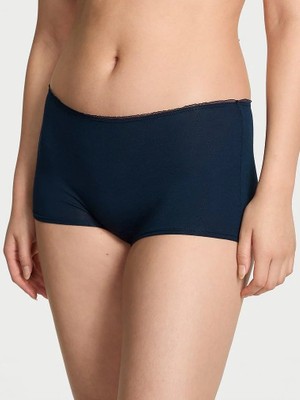 Pink Pamuklu Boyshort Külot - (Tek Renk)