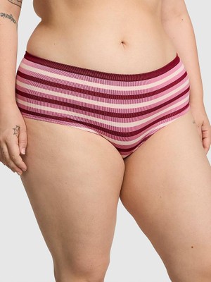 Pink Seamless Hiphugger Külot - Aytaşı Pembe Çizgili