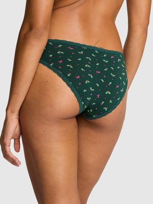 Pink Dantel Detaylı Pamuklu Cheeky Külot - (Tek Renk)