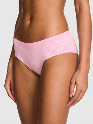 Pink Seamless Hiphugger Külot - Pembe Kalpli
