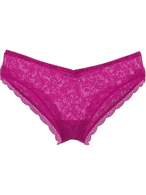 Victoria's Secret Tease Dantelli Derin Bacak Kesim Cheeky Külot - Mor