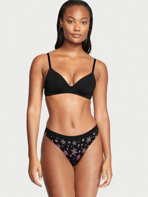 Seamless Seamless Tanga Külot - Siyah Ombre Kar Taneleri
